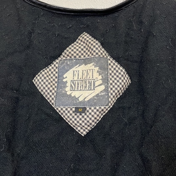 Fleet Street Vintage black/ white checked jacket with winter liner. Size 12 - Picture 11 of 11